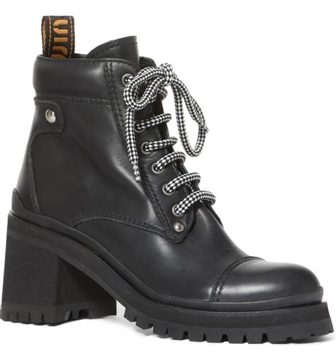 miu miu fabric combat boots|Boots and Ankle Boots For Women: Platform & Flat Booties .